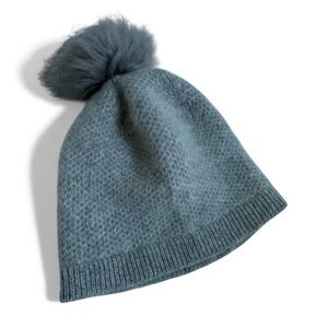 Phenix Kids Gray Pom-Pom Hat
